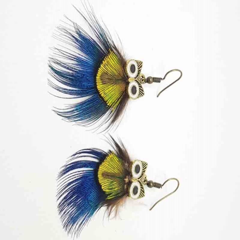 Billaresbalsalobre Pendiente Pluma Buho Dorite - Imagen 2