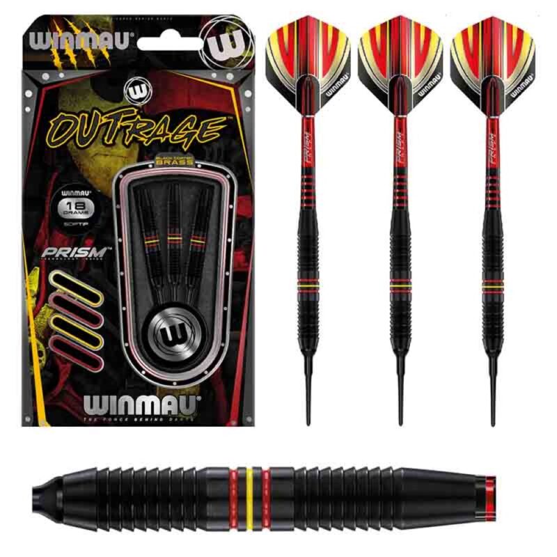 Billaresbalsalobre Dardos Winmau Darts Outrage 18gr Brass Black 2235.18 - Imagen 2