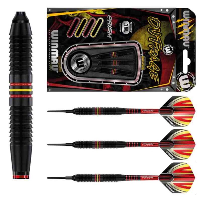 Billaresbalsalobre Dardos Winmau Darts Outrage 18gr Brass Black 2235.18 - Imagen 3