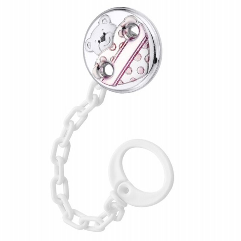 Billaresbalsalobre Pinza Osito Con Corazon Pedro Duran Plateado Detalle Rosa 07500529 - Imagen 3
