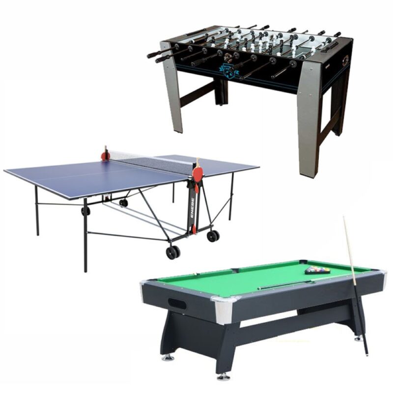 Billaresbalsalobre Pack Billar Americano de Luxe 7 + Futbolin Saphire + Pong Enebe New Lander