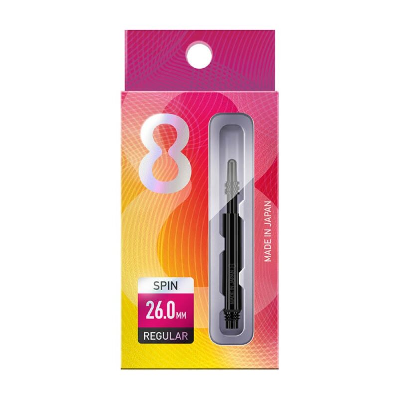 Billaresbalsalobre Cañas Shaft 8 Flights Black Regular Spin 26.0mm Set 3 Unid.  400313 - Imagen 3