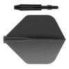 Billaresbalsalobre Pack Shaft 8 Flights Spin 19.0mm+ Flights Standard Black Set 3+3 Unid - Imagen 2
