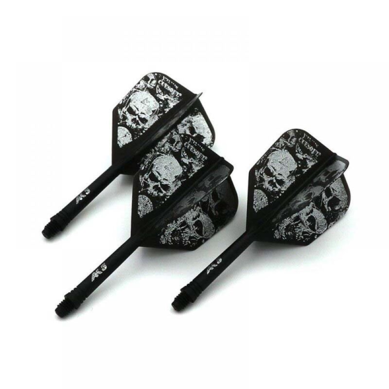 Billaresbalsalobre Plumas Cuesoul Flights AK5 Shape Negra Skeleton Pattern L Black  AK-5KL12-L