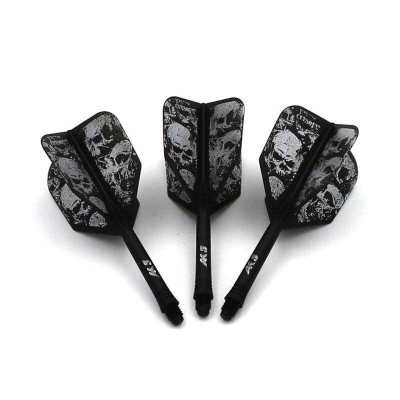 Billaresbalsalobre Plumas Cuesoul Flights AK5 Shape Negra Skeleton Pattern S Black  AK-5KL12-S - Imagen 2