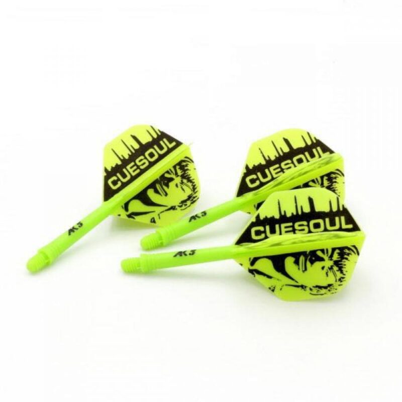 Billaresbalsalobre Plumas Cuesoul Flights AK5 Standard M Cuesoul Logo Green  CSAK-53XSG
