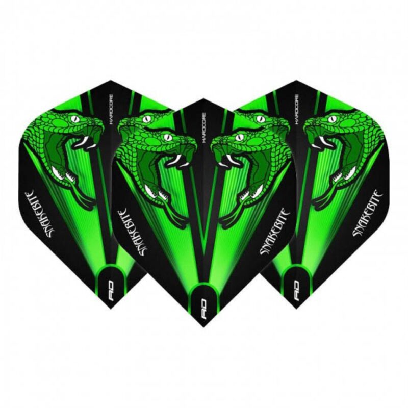 Billaresbalsalobre Plumas Flights Red Dragon Green Snakebite Trans. Stan. 1 Set 3 Unit  F6416 - Imagen 2