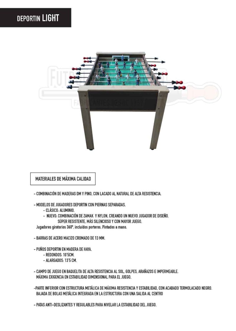 Billaresbalsalobre Futbolin Deportin Light Jugador Metal - Imagen 2