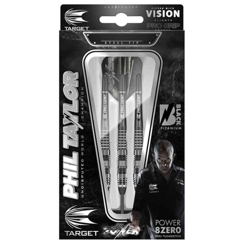 Billaresbalsalobre Dardos Target Darts Power Phil Taylor Power 8Zero 4 Black 21gr 80% 190003 - Imagen 4
