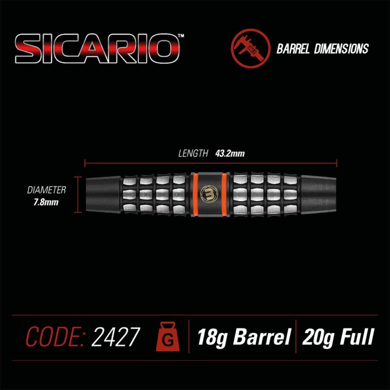 Billaresbalsalobre Dardos Winmau Sicario Bomb 20g 90%  2427.20 - Imagen 4