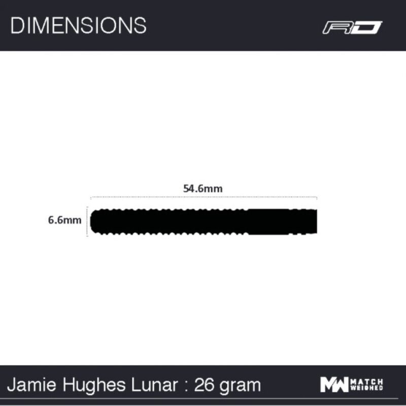 Billaresbalsalobre Dardos Red Dragon Jamie Hughes Lunar 50th 90% 26g RDD2100 - Imagen 5