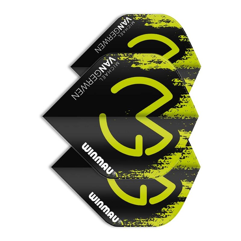 Billaresbalsalobre Plumas Winmau Darts Michael Van Gerwen Mega Std Black Green  6900.234 - Imagen 3