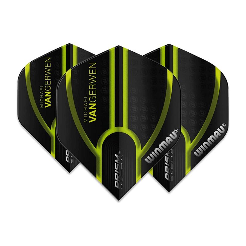 Billaresbalsalobre Plumas Winmau Darts Prism MvG Black Green  6915.143 - Imagen 3