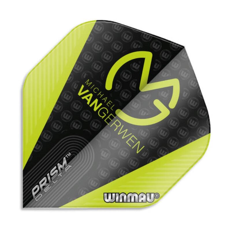 Billaresbalsalobre Plumas Winmau Darts Prism Delta MvG Black Green  6915.207 - Imagen 2