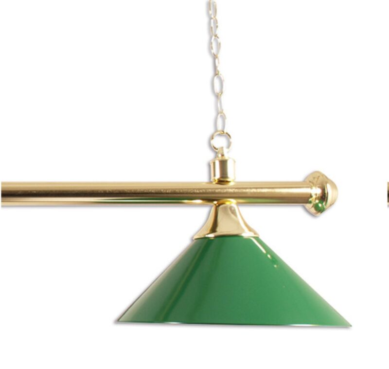 Billaresbalsalobre Lámpara Billar 3 Tulipas Laton Verde + 3 Bobillas Led Blanco - Imagen 4