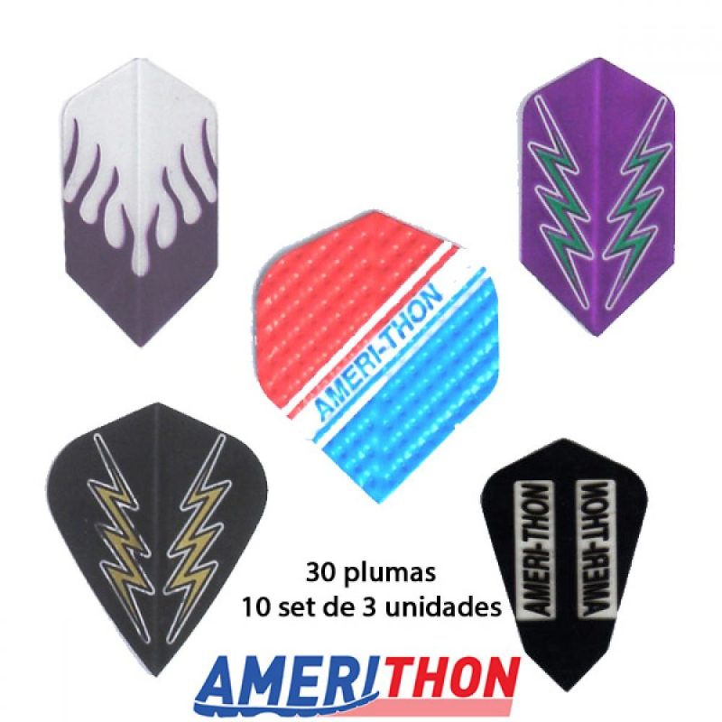 Billaresbalsalobre Pack Plumas Amerithon Varios Colores Geometrías 10 set 3unid. (30 plumas)