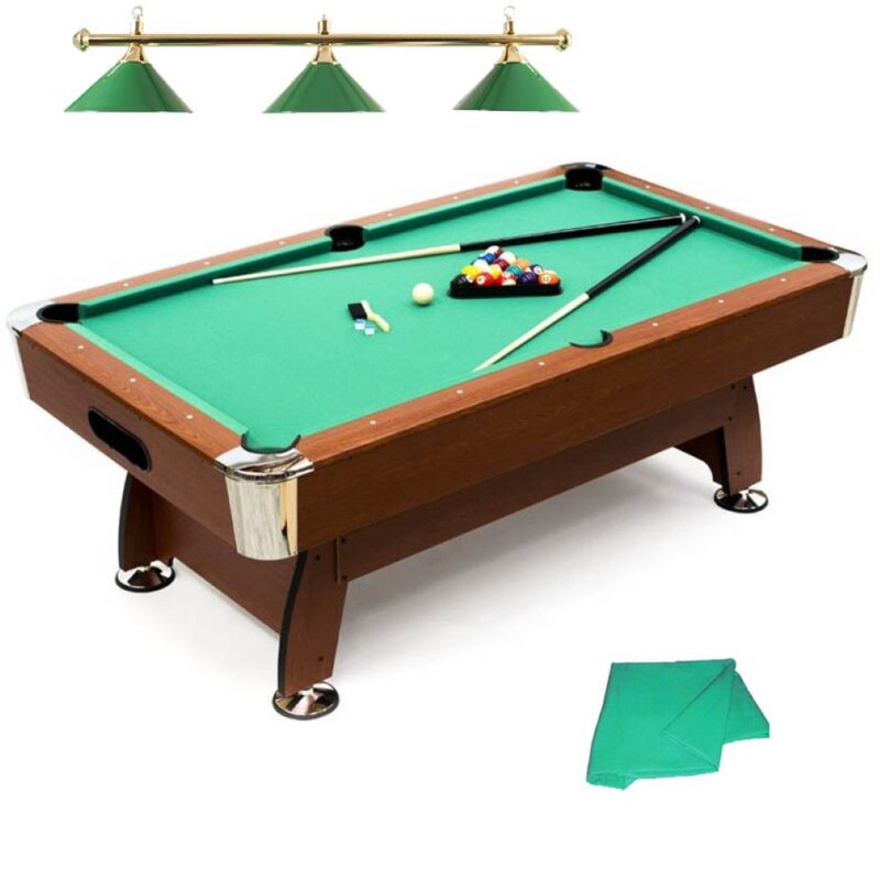 Billaresbalsalobre Pack Mesa de Billar Semi Profesional Cortes + Lampara + Funda