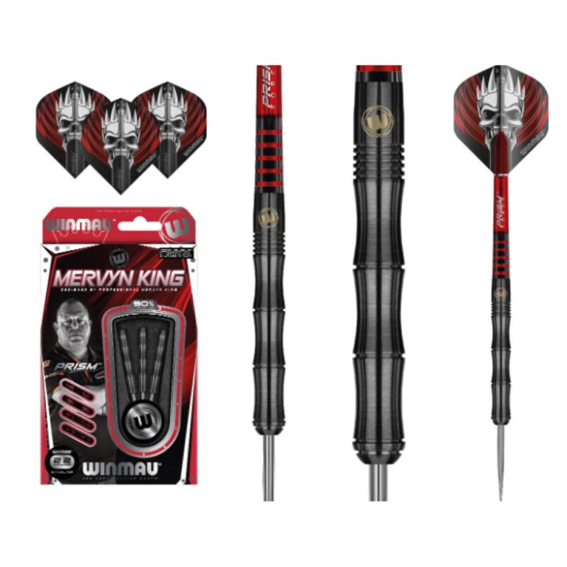 Billaresbalsalobre Dardos Winmau Mervyn King Black 22g 90% 1413.22 - Imagen 2