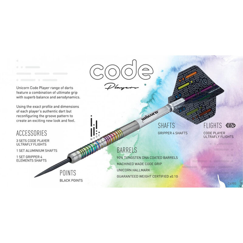 Billaresbalsalobre Dardos Unicorn Darts Code James Wade 90% 20g 6053 - Imagen 3