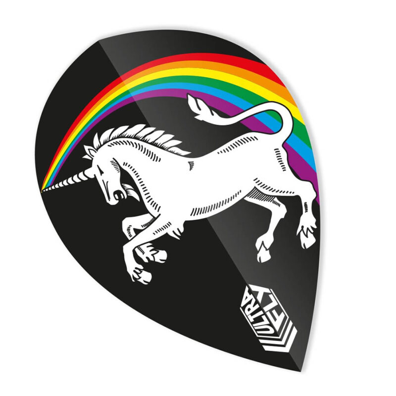 Billaresbalsalobre Plumas Unicorn Darts Ultrafly100 Pear Xtra Raimbow Black  68979 - Imagen 3
