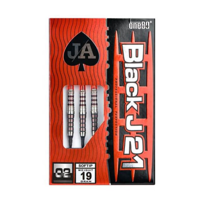 Billaresbalsalobre Dardos One80 Black J 21 02 Soft Tip 90% 19gr 7787 - Imagen 3