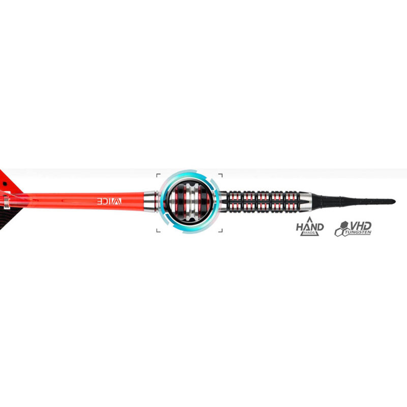 Billaresbalsalobre Dardos One80 Black J 21 01 Soft Tip 90% 19gr 7783. - Imagen 2