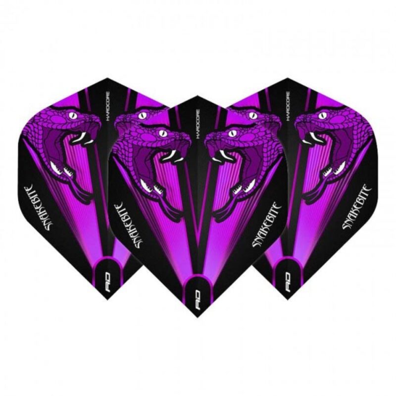 Billaresbalsalobre Plumas Flights Red Dragon Pink Snakebite Trans. Set 3 Unid  F6418 - Imagen 2