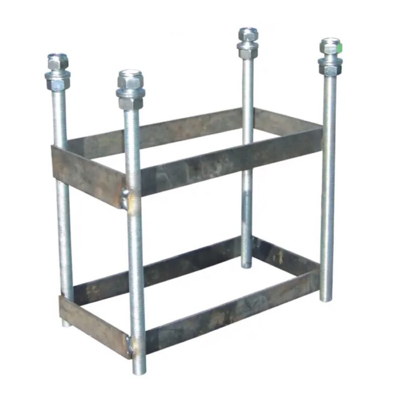 Billaresbalsalobre Juego de canastas galvanizadas minibasket monotubo new tubo 114 mm fijas con base anclaje-sin tablero,aro 0012770 - Imagen 2