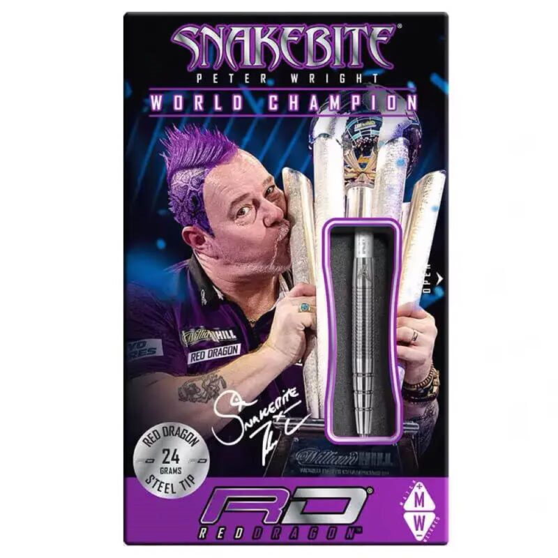 Billaresbalsalobre Dardos Red Dragon Peter Wright Snakebite PL15 Silver 90% 24g RDD1585 - Imagen 3