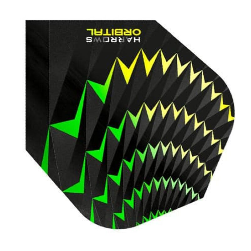 Billaresbalsalobre Plumas Harrows Darts Flights Orbital Amarillo Verde  4802. - Imagen 2