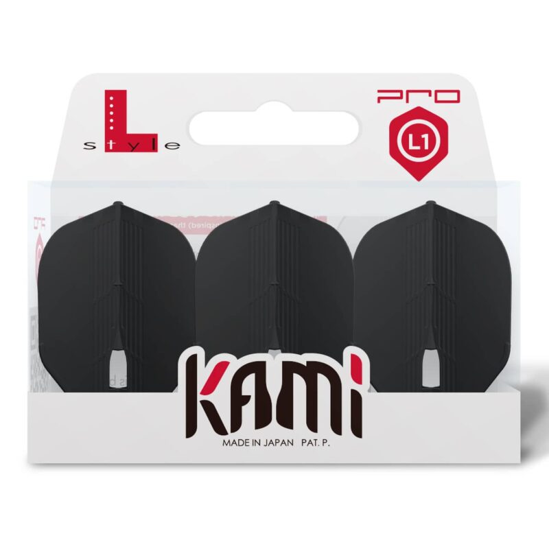 Billaresbalsalobre Plumas L-Style Kami L1 Pro Standard Flights Negro  L1KPRO-KAMI-BK - Imagen 3