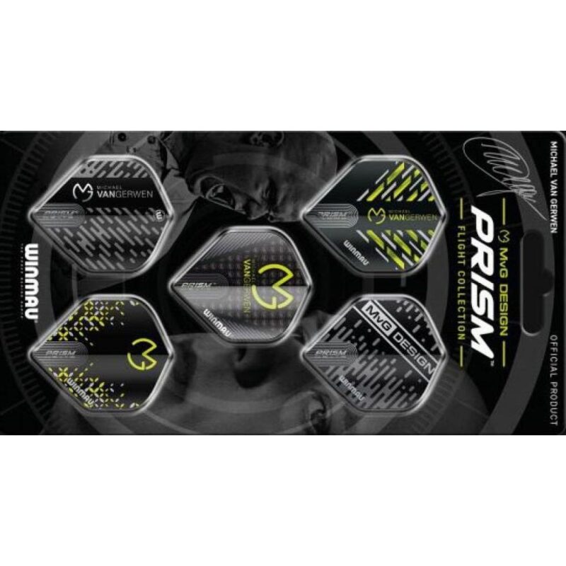 Billaresbalsalobre Plumas Winmau Darts MvG Design Prism Flight Collection 2  8124 - Imagen 2