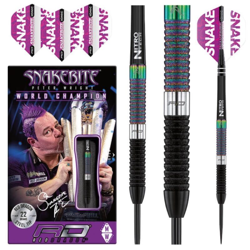 Billaresbalsalobre Dardos Red Dragon Peter Wright Snakebite World Champion Diamond Fusion 90% 22gr RDD2269 - Imagen 4