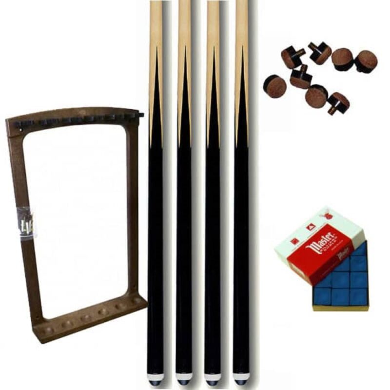 Billaresbalsalobre Pack 4 x Taco ramin 1.40m 12mm + Taquera 6 tacos + 10 Repuestos Taco + Tiza