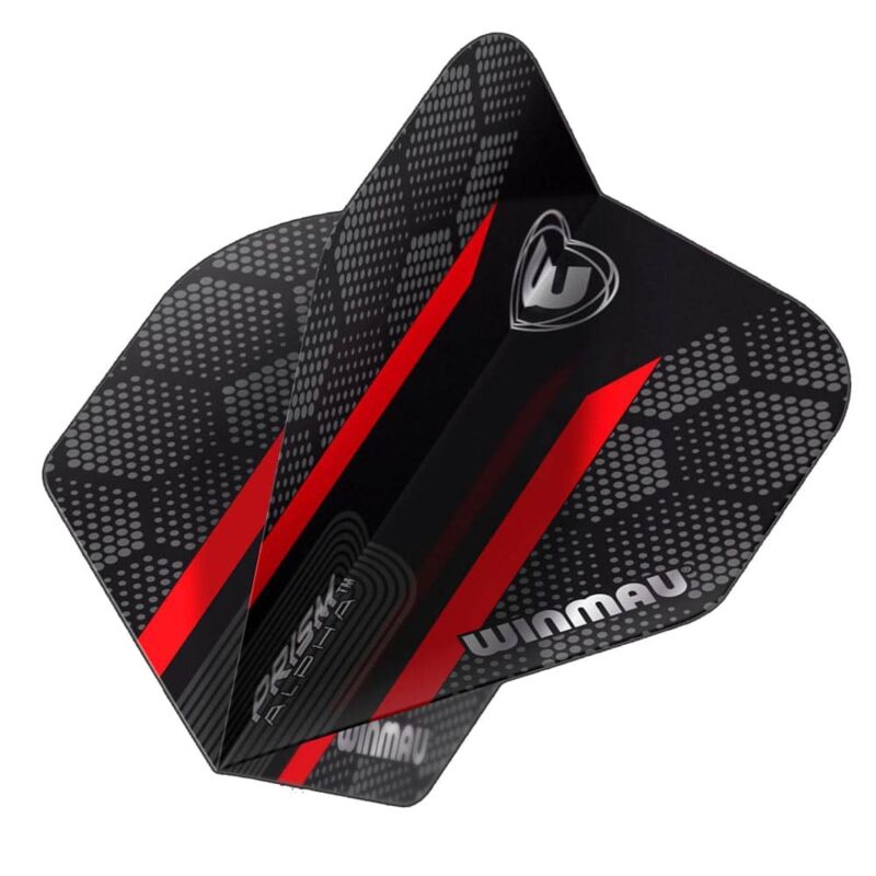 Billaresbalsalobre Plumas Winmau Darts Prism Alpha Black  Red Hexagon Standard 6915.182 - Imagen 2