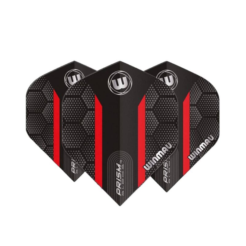 Billaresbalsalobre Plumas Winmau Darts Prism Alpha Black  Red Hexagon Standard 6915.182 - Imagen 3