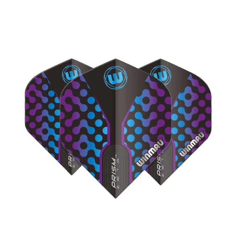 Billaresbalsalobre Plumas Winmau Darts Prism Zeta Black, Purple Blue Standard 6915.310 - Imagen 3