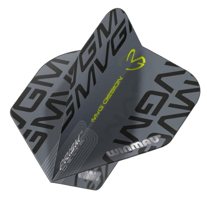 Billaresbalsalobre Plumas Winmau Darts Prism Delta MvG 2021 Grey Print Standard 6915.222 - Imagen 2