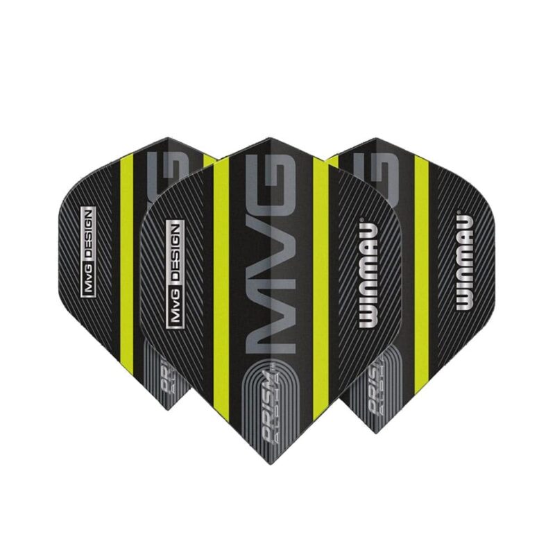 Billaresbalsalobre Plumas Winmau Darts Prism Alpha MVG 2021 Black Green Standard 6915.188 - Imagen 3