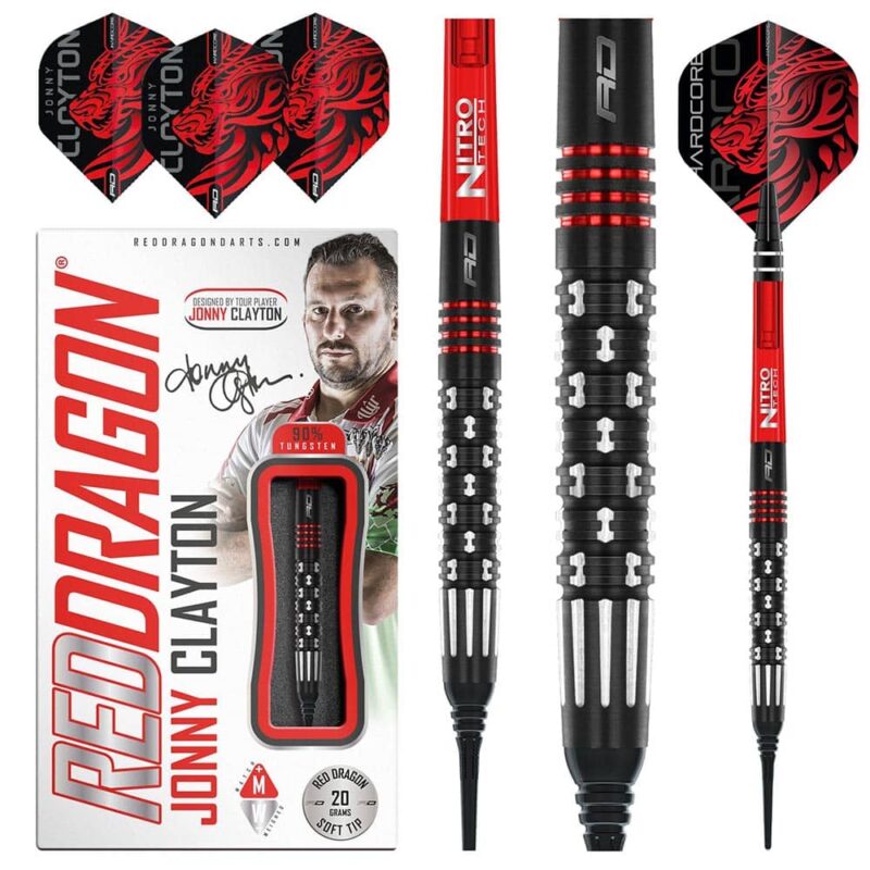 Billaresbalsalobre Dardos Red Dragon Jonny Clayton Premier League 90% 20gr RDD2328 - Imagen 3