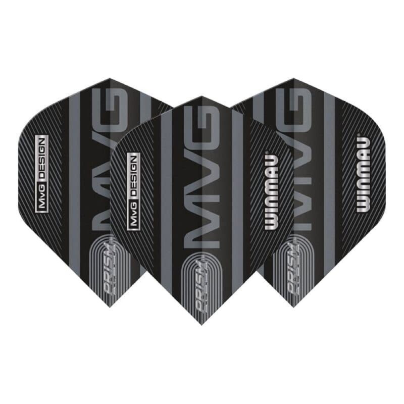Billaresbalsalobre Plumas Winmau Darts Prism Alpha MvG 2021 Black Grey 6915.187 - Imagen 3