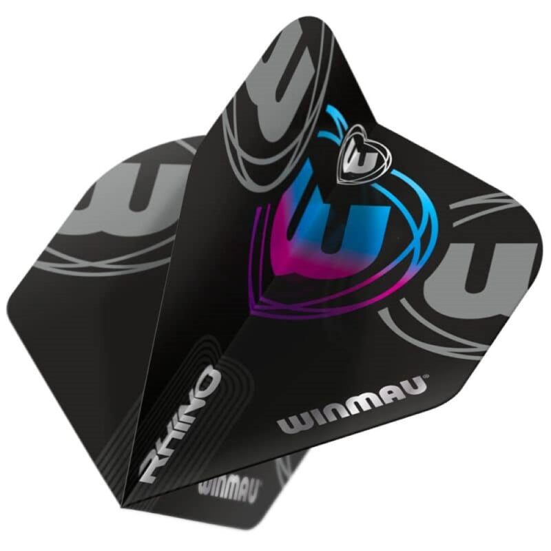 Billaresbalsalobre Plumas Winmau Darts Rhino Black Grey Blue 6905.226 - Imagen 2