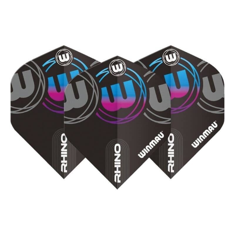 Billaresbalsalobre Plumas Winmau Darts Rhino Black Grey Blue 6905.226 - Imagen 3
