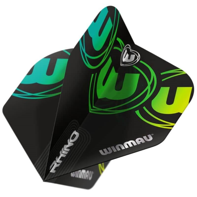 Billaresbalsalobre Plumas Winmau Darts Rhino Black Green 6905.228 - Imagen 2