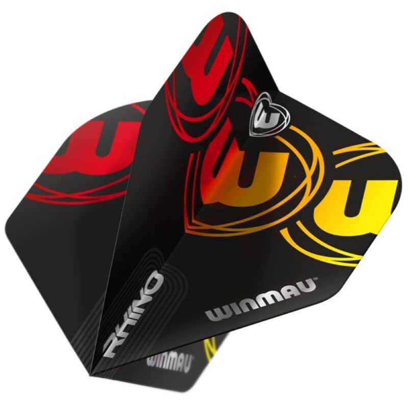 Billaresbalsalobre Plumas Winmau Darts Rhino Black Red Yellow 6905.230 - Imagen 2