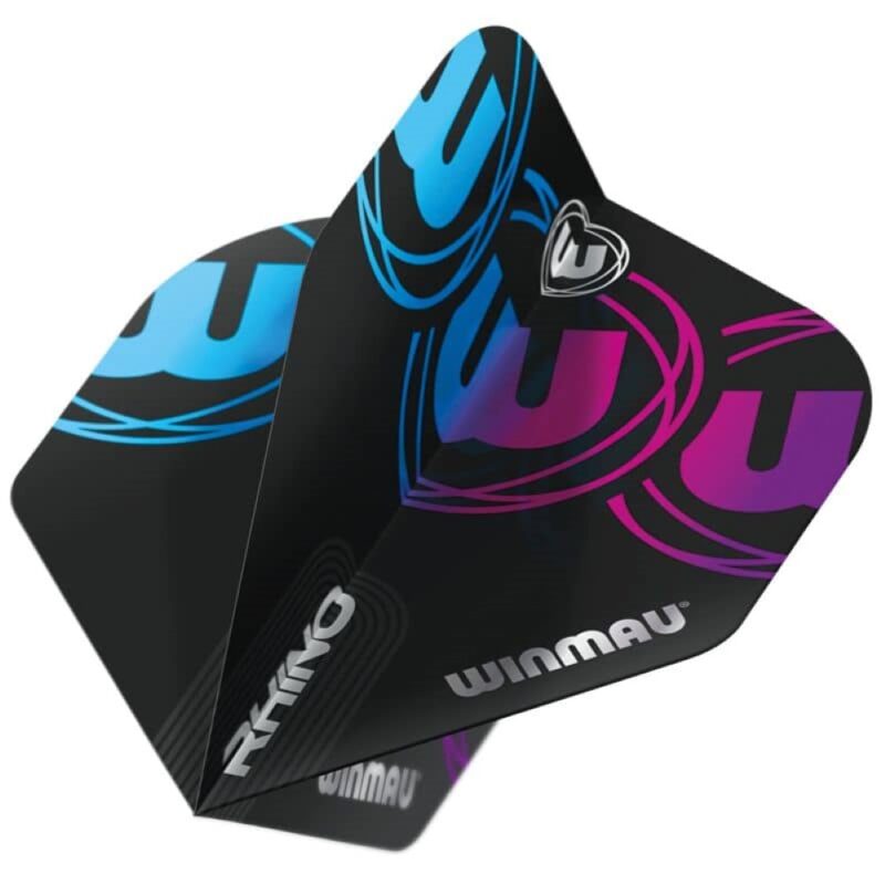 Billaresbalsalobre Plumas Winmau Darts Rhino Black Blue Purple 6905.229 - Imagen 2