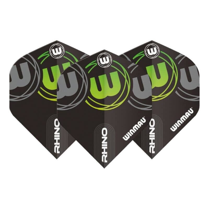 Billaresbalsalobre Plumas Winmau Darts Rhino Black Grey Green 6905.225 - Imagen 3
