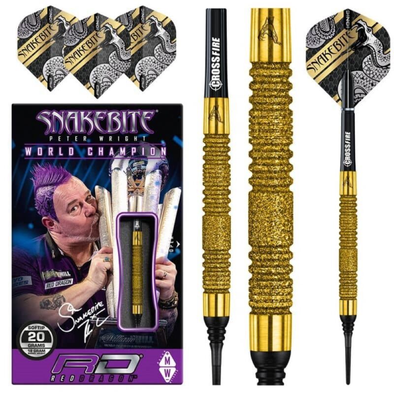 Billaresbalsalobre Dardos Red Dragon Peter Wright Snakebite Euro 11 Element Gold 20gr RDD2360 - Imagen 5