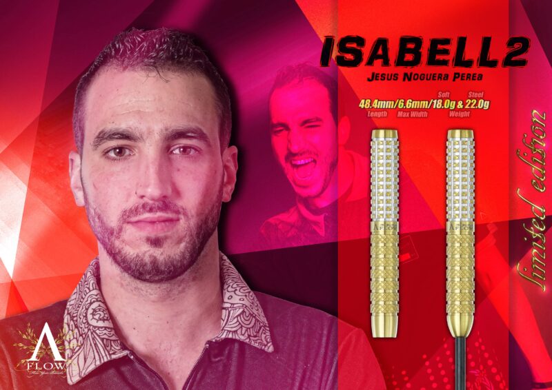 Billaresbalsalobre Dardos Dynasty Darts A Flow Isabell 2 Gold Jesus Noguera Perea Steel 90% 22gr - Imagen 3