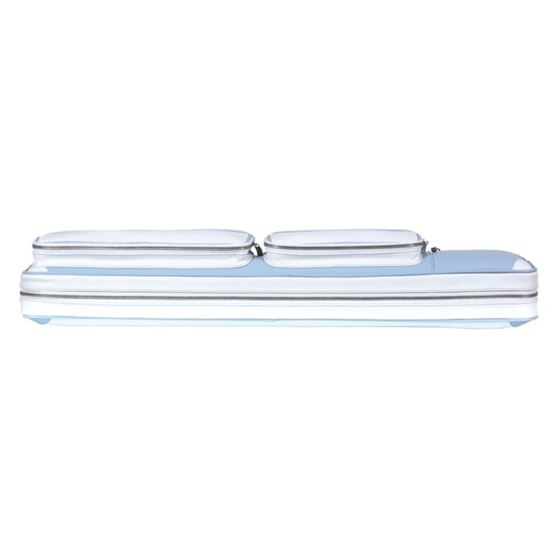 Billaresbalsalobre Funda Taco Billar Longoni Giotto Solcevita 4P 8F Blanca Azul 6398 - Imagen 3